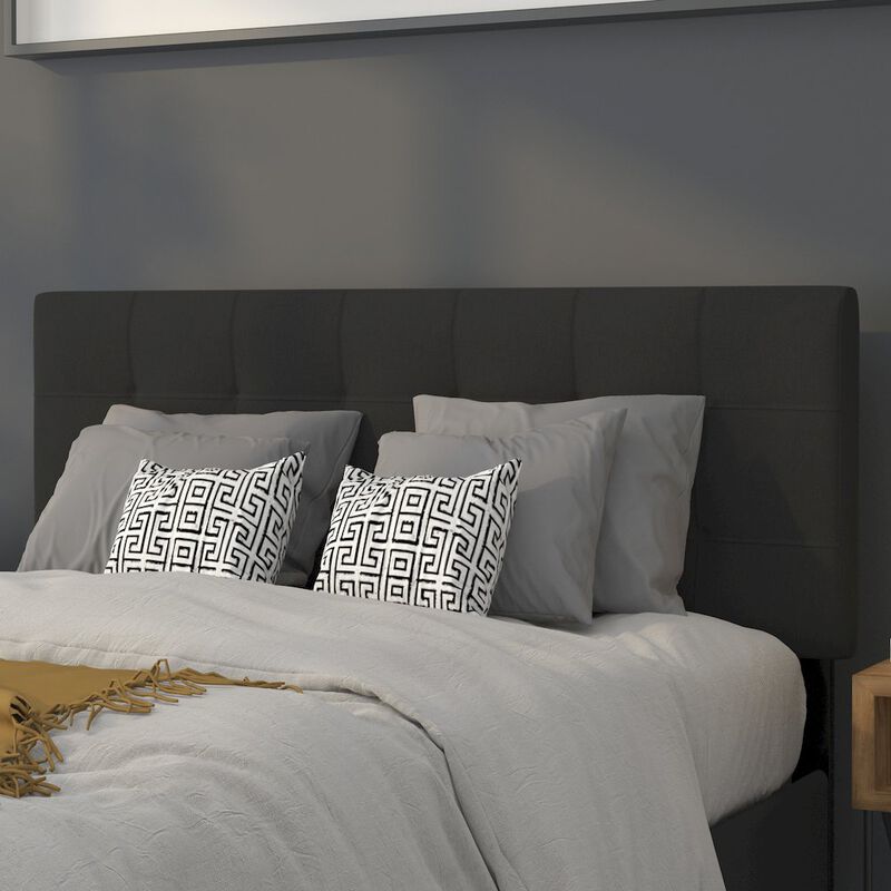 Flash Furniture Tufted Upholstered Full Size Headboard in Black Fabric image number 7