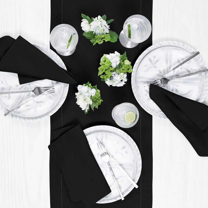 Linen Table Runner - Classic Hemstitch