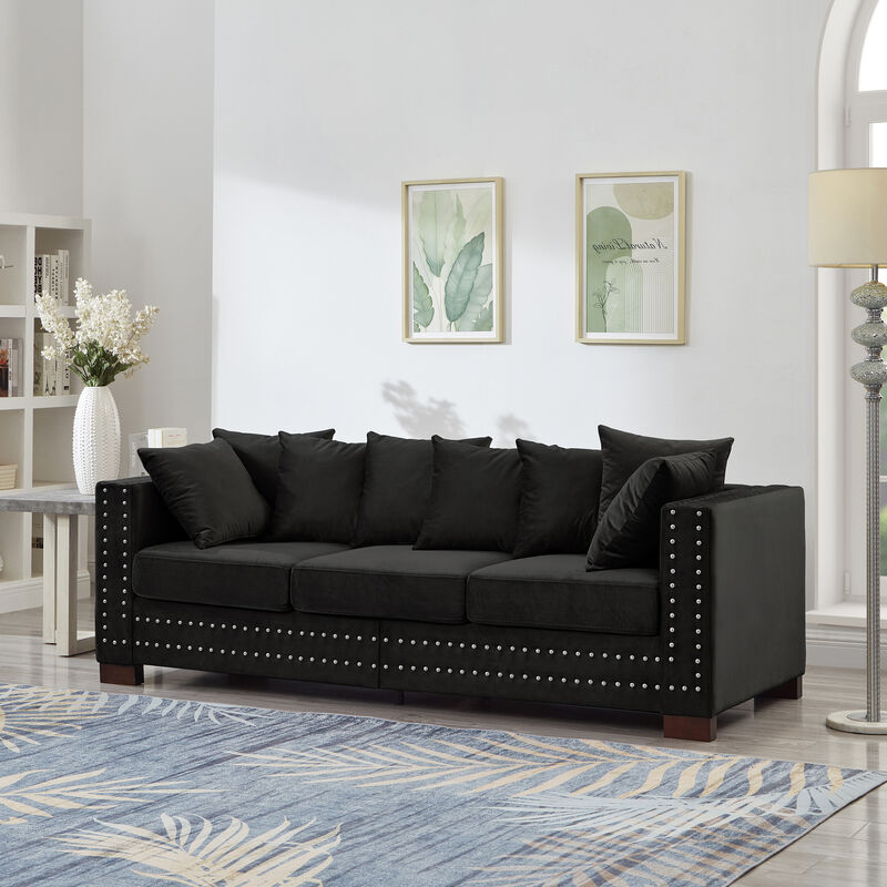 Modern Design Living Room Sofa Square armrest image number 3