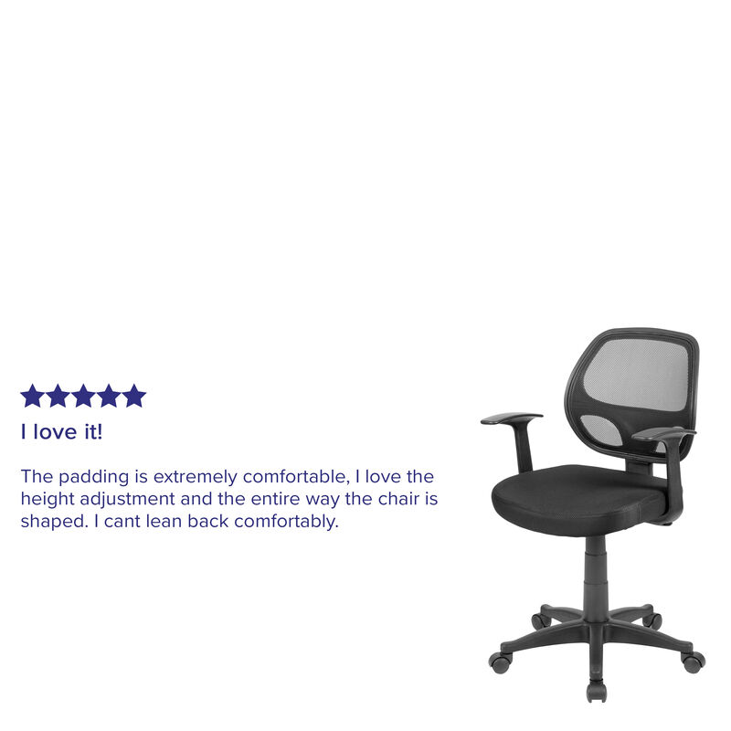 Mallard Mid-Back Mesh Swivel Ergonomic Task Office Chair with T-Arms - Desk Chair image number 2
