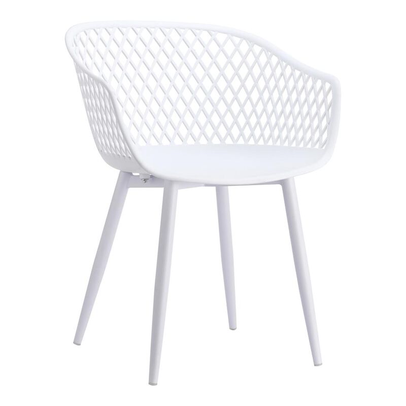 Moe's Home Collection Piazza Outdoor Chair White-Set Of Two
