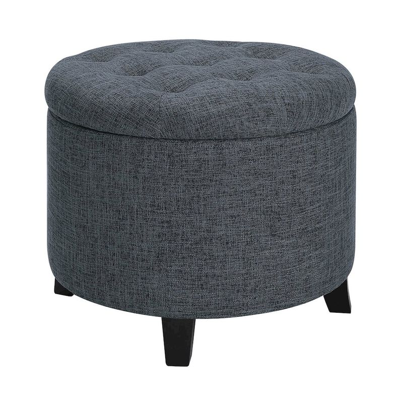 Convenience Concepts Designs4Comfort Round Storage Ottoman