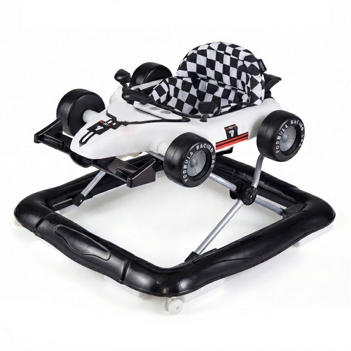 4-in-1 Adjustable Baby Walker with Activity Center and Music Box