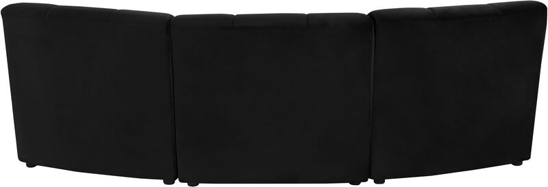 Meridian Furniture Limitless Black Velvet 3pc. Modular Sectional image number 3