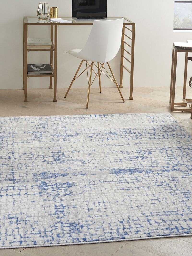 Whimsicle WHS07 Gray/Blue 4' x 6' Rug