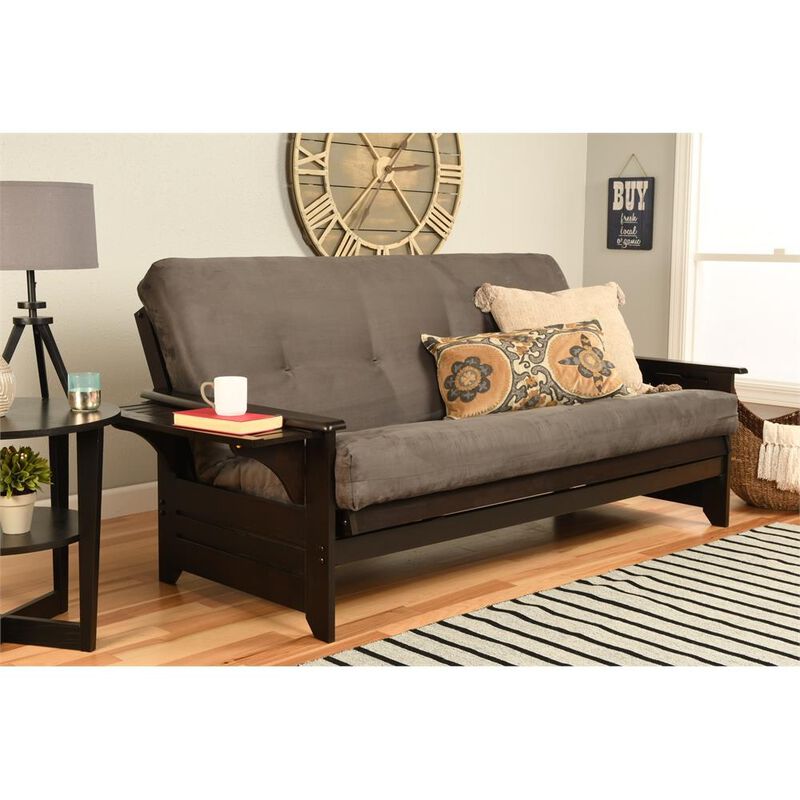 Phoenix Frame-Espresso Finish-Suede Gray Mattress