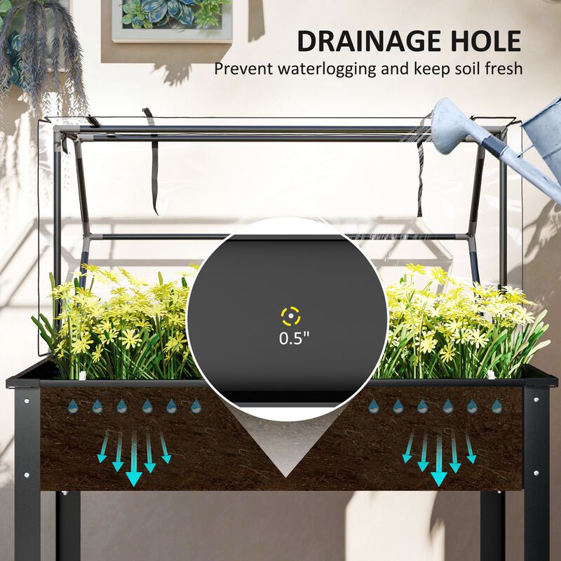Hivvago Elevated Vegetable Planter with Drainage Hole image number 5