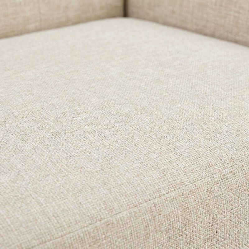 Fabric-Upholstered Small Loveseat Sofa for Bedroom or Small Spaces, Beige image number 5