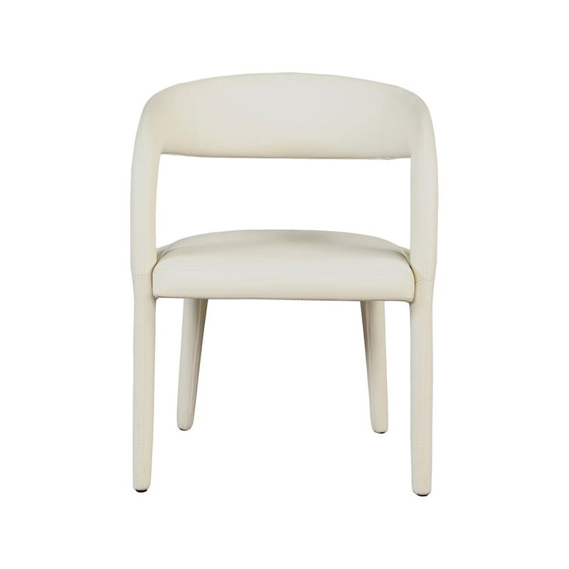 Meridian Furniture Sylvester Cream Vegan Leather Dining Chair