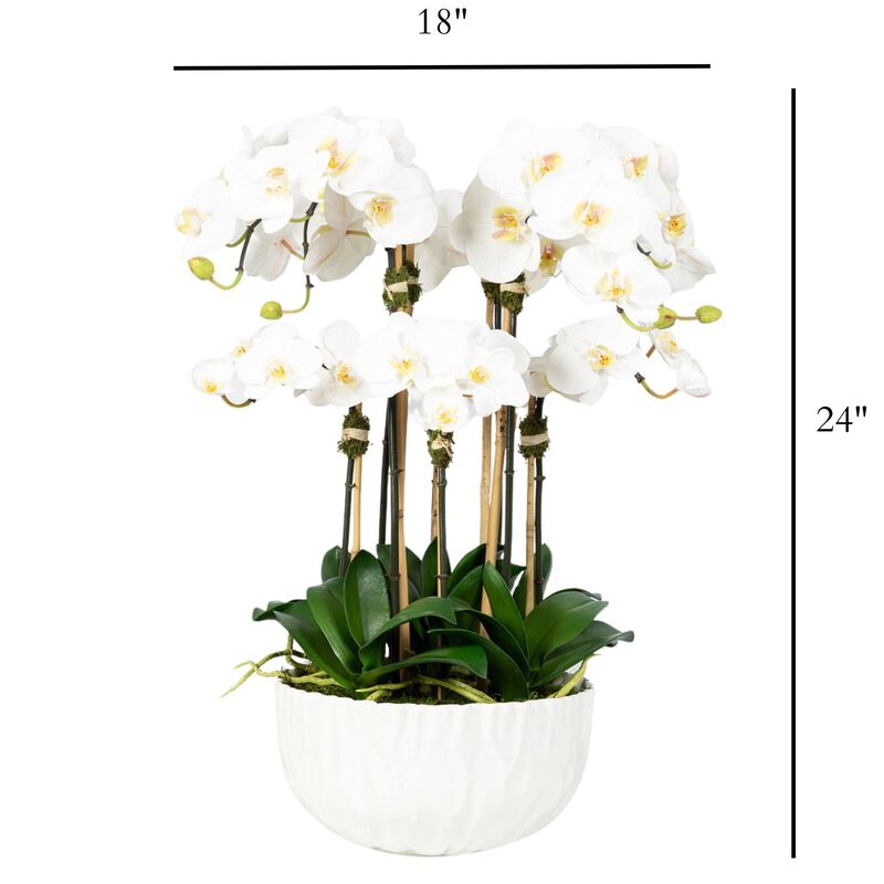 Faux Orchid Centerpiece Arrangement - 24" image number 4