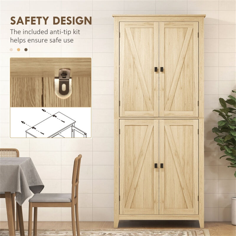 Kitchen Cupboard with Sturdy Construction, Adjustable Shelves, and Stylish Design for Organized Storage image number 5