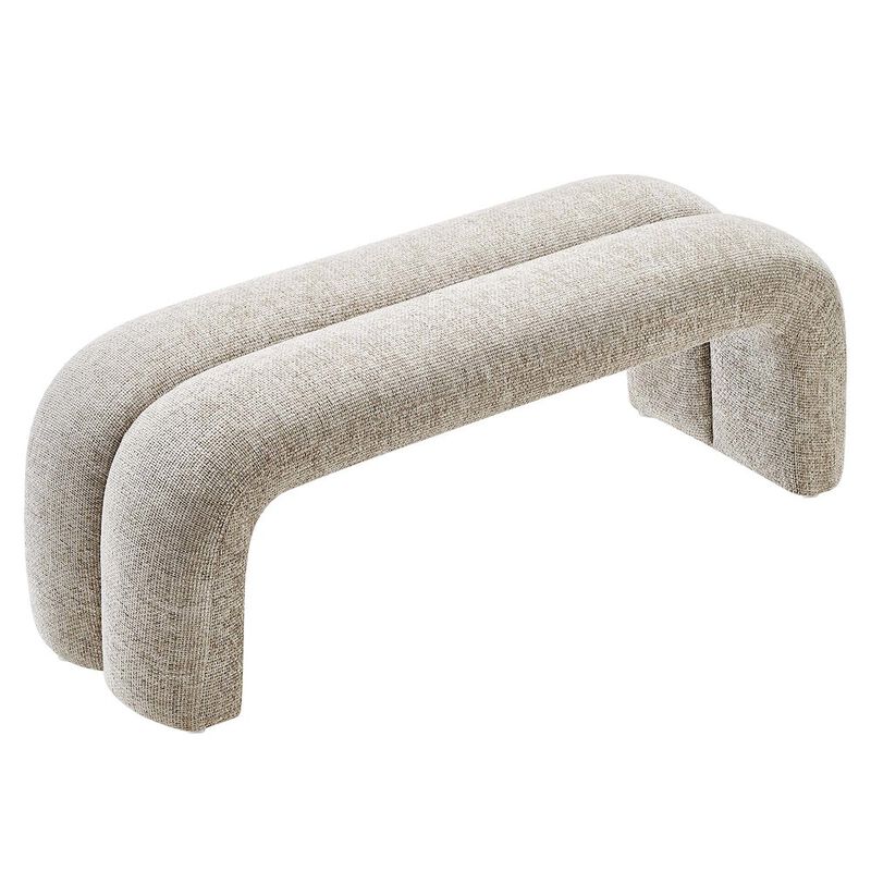 Dax 50.5" Chenille Upholstered Accent Bench image number 4