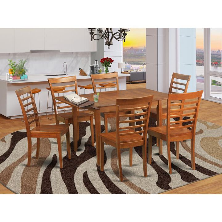 7 Pc dinette set-small Dining Tables with 6 Dining Chairs