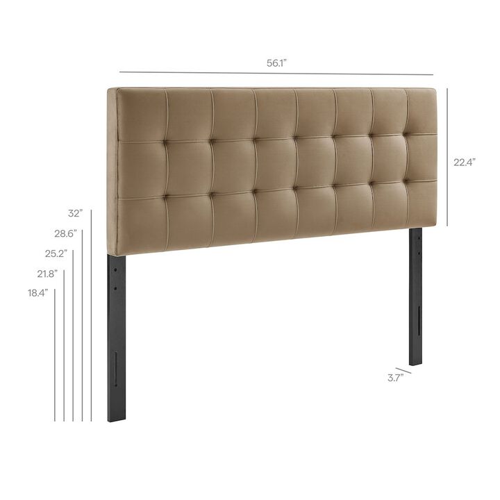 Lily Stain-Resistant Performance Velvet Full Size Headboard