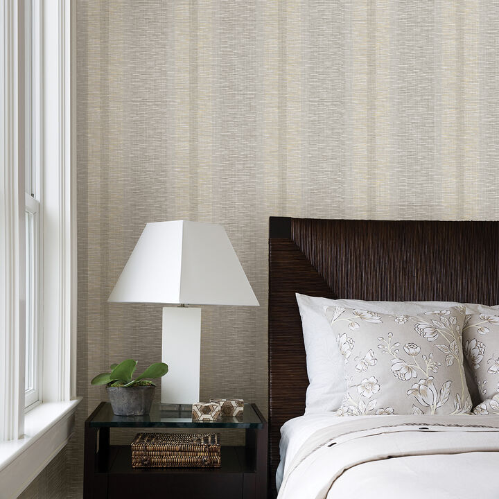 Pezula Beige Texture Stripe Wallpaper