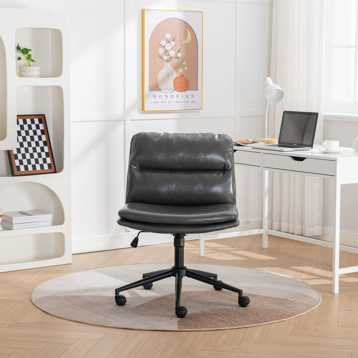 Merax Bizerte Height-Adjustable Swivel Criss Cross Chair
