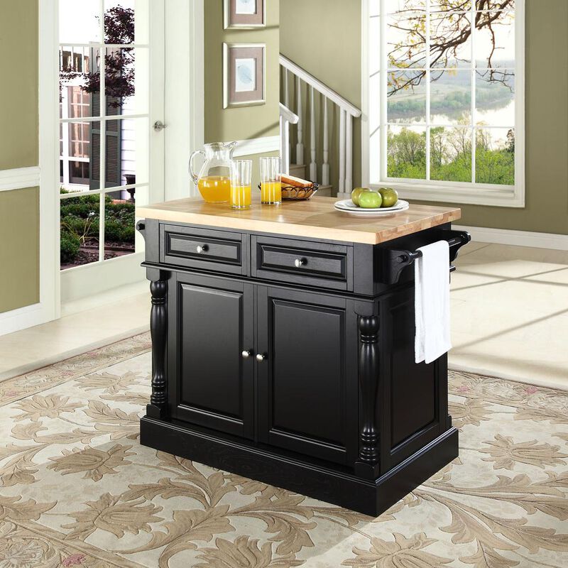 Crosley Furniture Oxford Butcher Block Kitchen Island