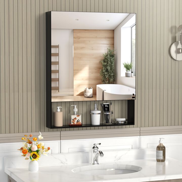 ELEMENT ACE Wall Mounted Medicine Cabinet with Mirror and Adjustable Shelves