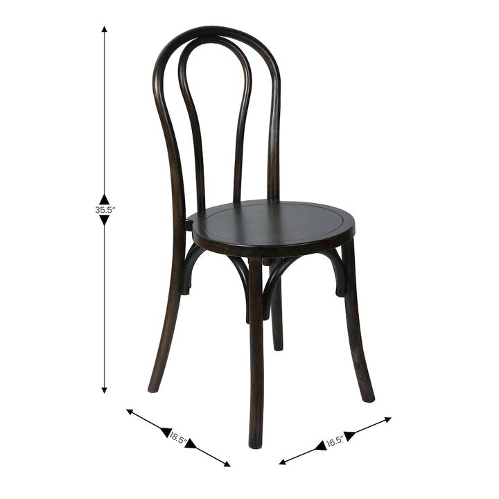 Flash Furniture Betsy Early American Thonet Style Solid Wood Stackable Dining Chair