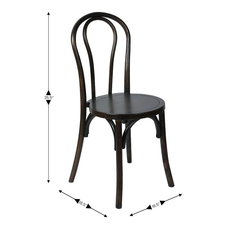 Flash Furniture Betsy Early American Thonet Style Solid Wood Stackable Dining Chair image number 1