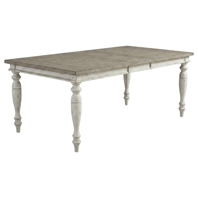 Liberty Furniture Whitney 6 Piece Rectangular Table Set in Antique Linen w/ Weathered Gray image number 0