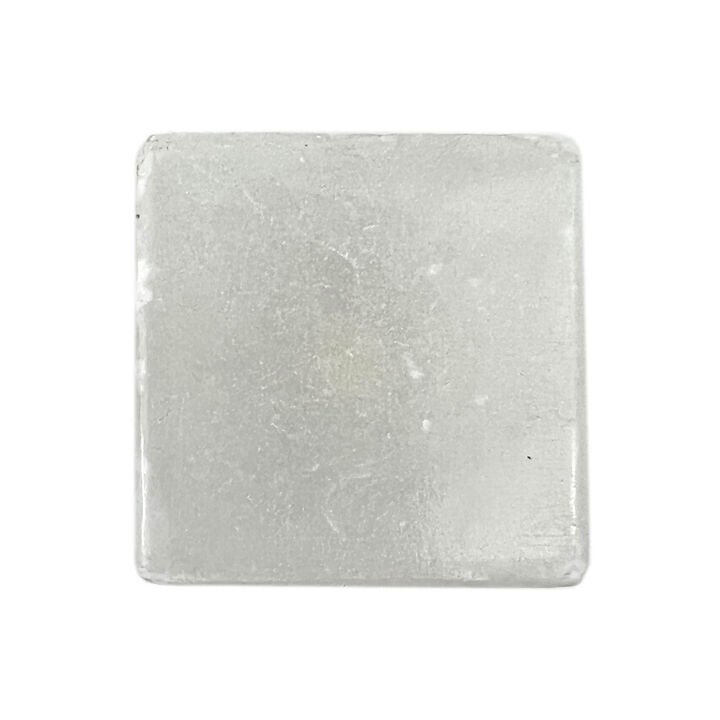 HomeRoots Set of Six White Square Knob Stone Drawer Pull Knobs