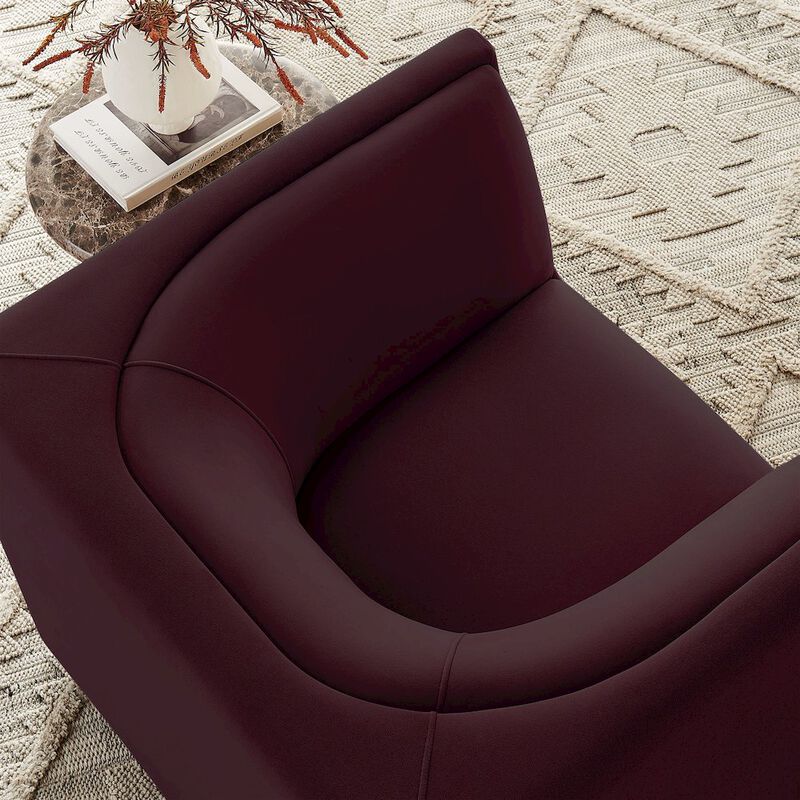 Hilda Curved Back Performance Velvet Armchair image number 9