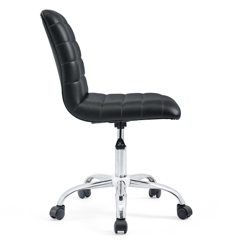 Modway Furniture - Ripple Armless Mid Back Vinyl Office Chair Bright Green image number 3