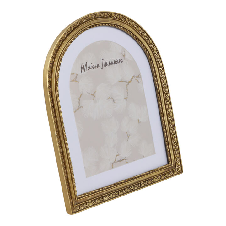 7x9 Photo Frame Matted To 5x7 Gilded Arch, Gold