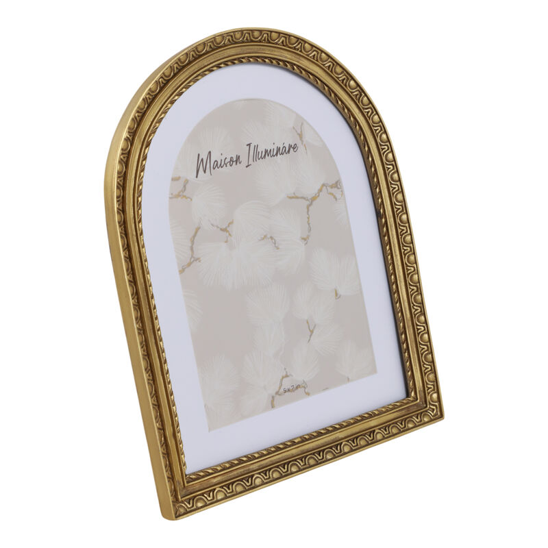 7x9 Photo Frame Matted To 5x7 Gilded Arch, Gold image number 1