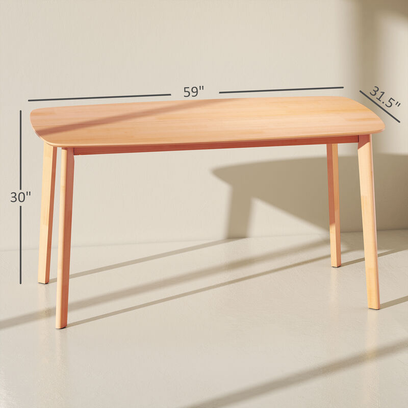 Hivvago Rectangular Dining Table for 6 with Large Tabletop image number 2
