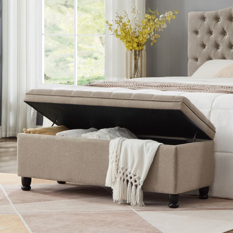 Bemgwu Storage Linen Bench image number 5