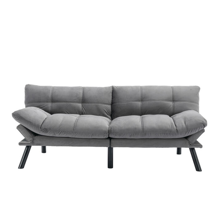 TATEUS Modern Adjustable Armrest Warm Soft Smooth Cover sleeper Sofa Bed