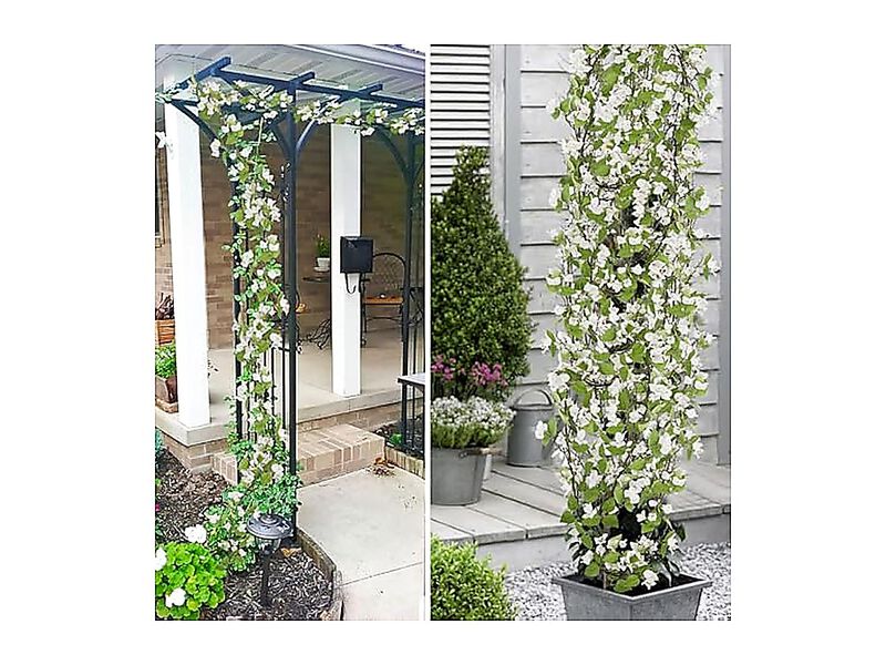 Artificial Bougainvillea Flowers Garland White Silk Vines UV Resistant Realistic image number 3