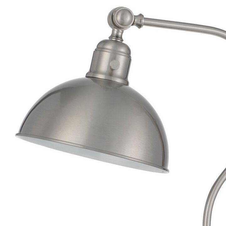 25 Inch Silver Curved Desk Lamp