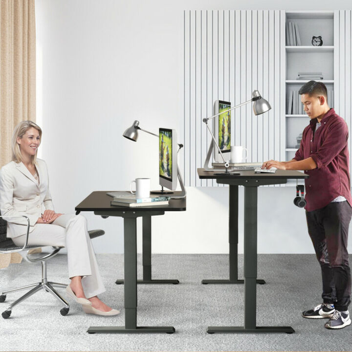 Electric Height Adjustable Standing Desk with Memory Controller-Black