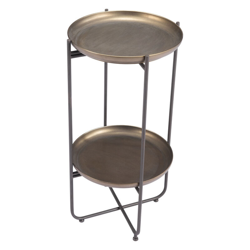 Steel End Table for Living Room or Bedroom Accent Furniture