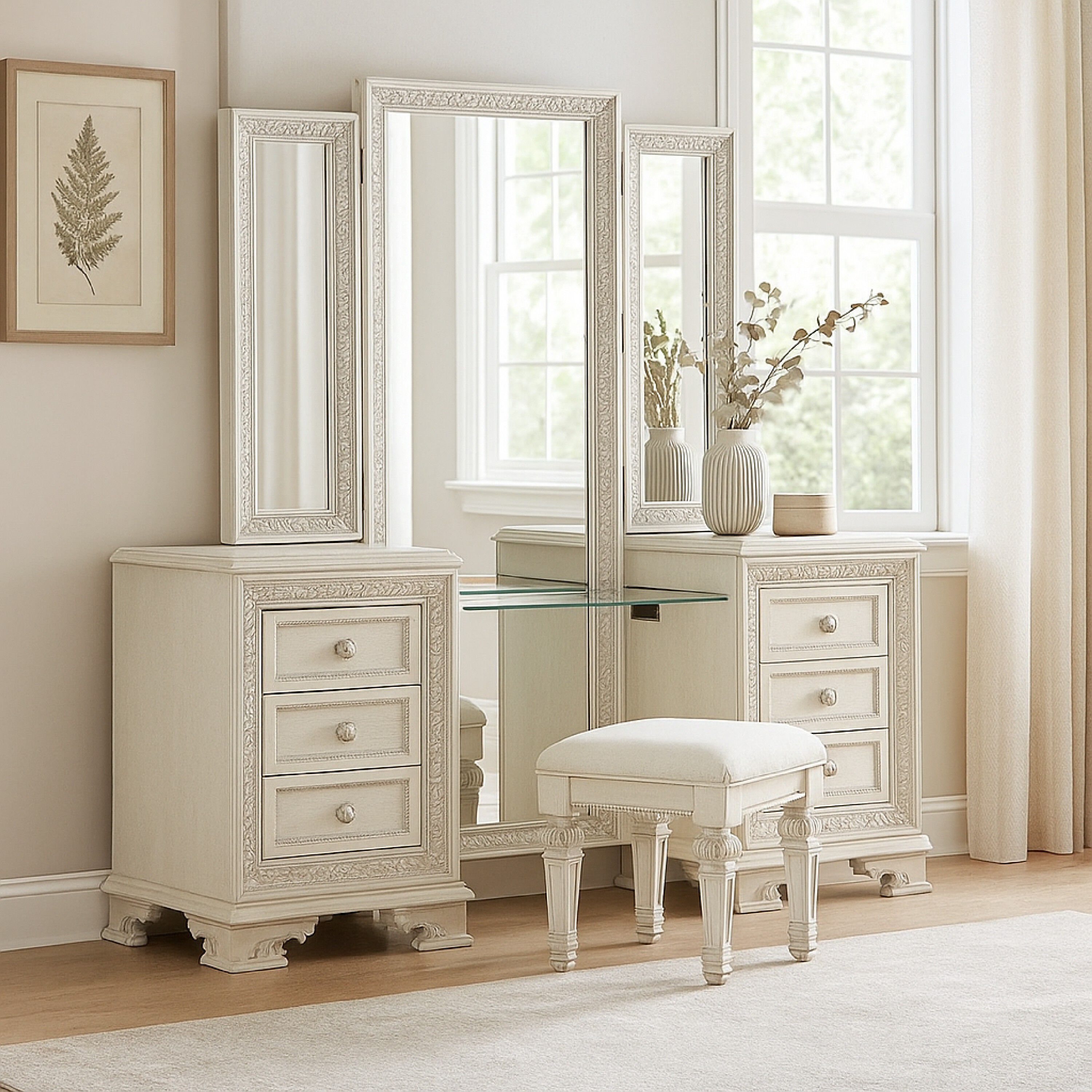 m i aさま専用Disney Traditions White wood 6体 Miamy Vanity Set