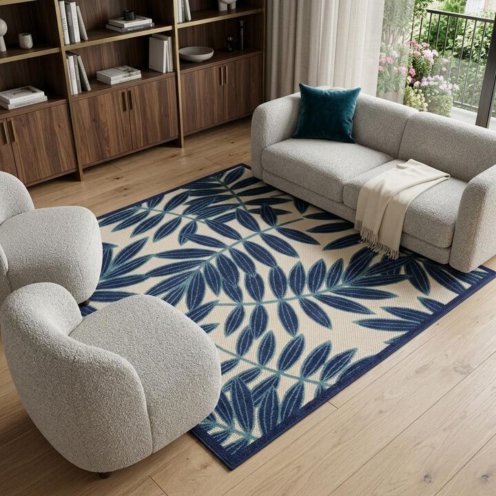HomeRoots Abstract Non Skid Area Rug