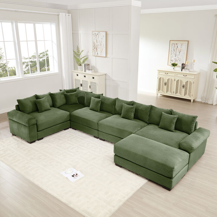 Meksik Oversized Cloud U‑Shape Modular Sectional Sofa