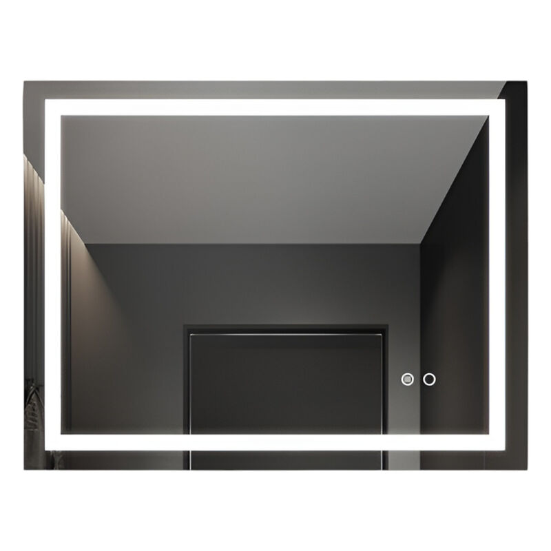 LED Bathroom Mirror Touch Button Control with Dimmable & Anti-Fog Features