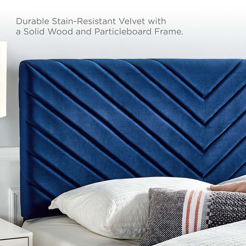 Modway - Alyson Angular Channel Tufted Performance Velvet Full / Queen Headboard image number 9
