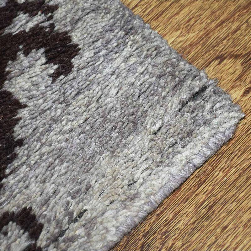 HAND KNOTTED WOOL Floral AREA RUGS  - Rectangle Shape, Floral Modern, Medium Pile Handmade Area Rugs for Living Room, Bed Room (N00921) image number 5