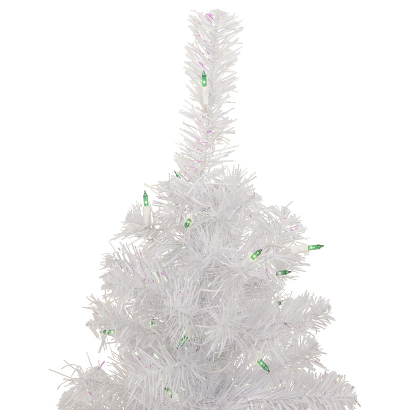 2' Lighted Rockport White Pine Artificial Christmas Tree  Green Lights