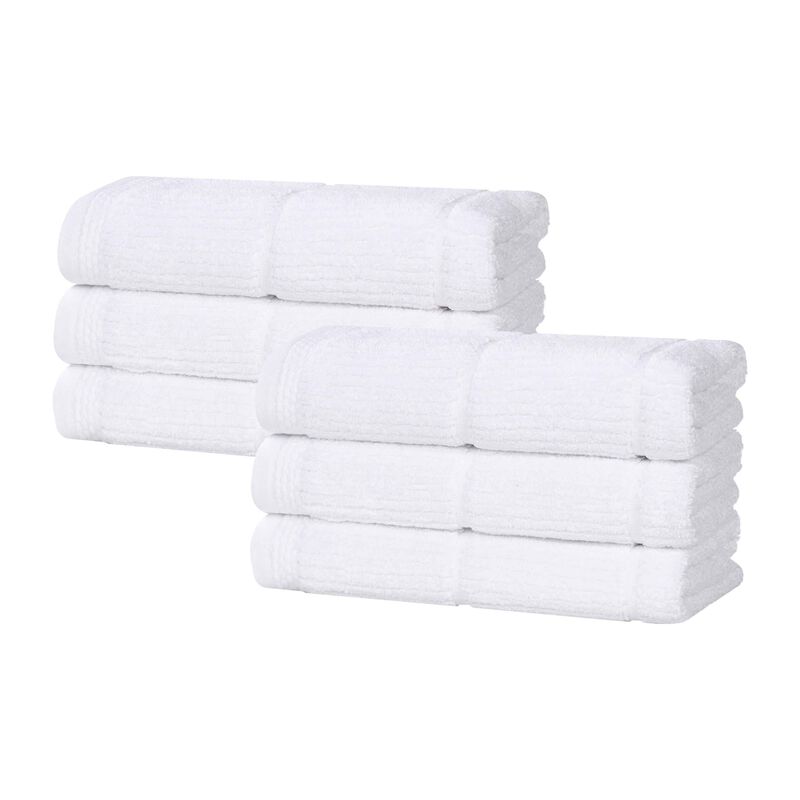 Soft Hand Towels Set of 6 in Smart Twist Viscose Cotton Blend image number 0