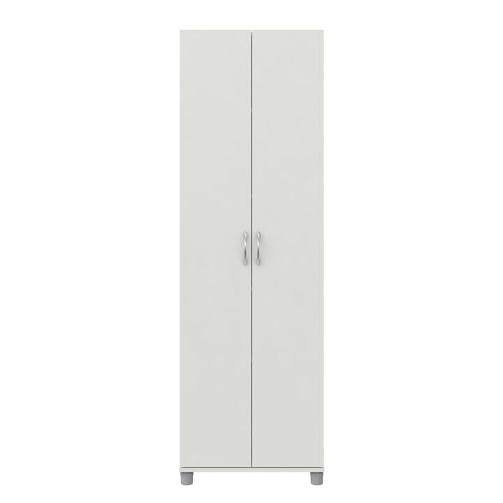 RealRooms Basin 36" 2 Door Utility Storage Cabinet, Black