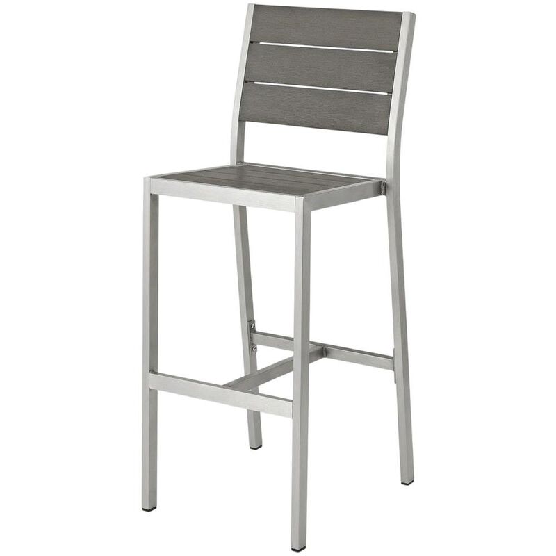 Aluminum Outdoor Bar Stool With Backrest And Lightweight Design image number 0