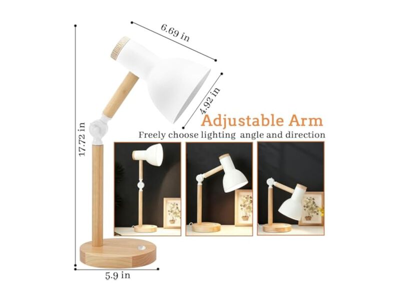 LED 3 Color Table Lamp For Living Room Bedroom Home Office White image number 3