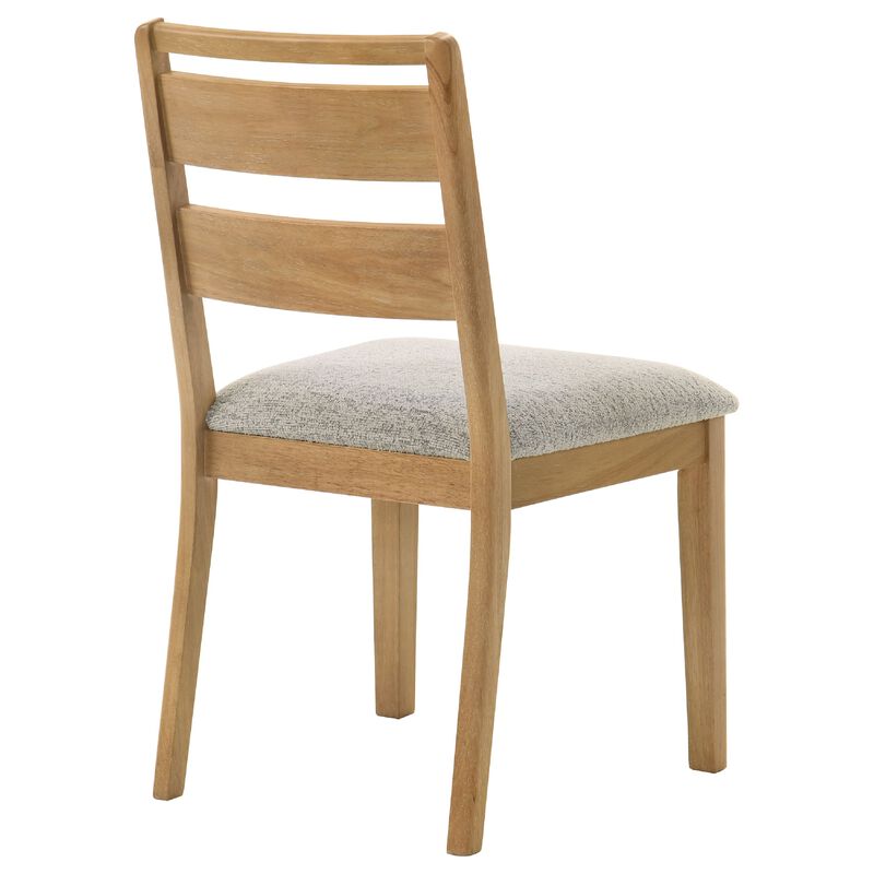 Brion Ladderback Dining Chair, Set of 2, Boucle Fabric, Wash Oak Wood image number 6