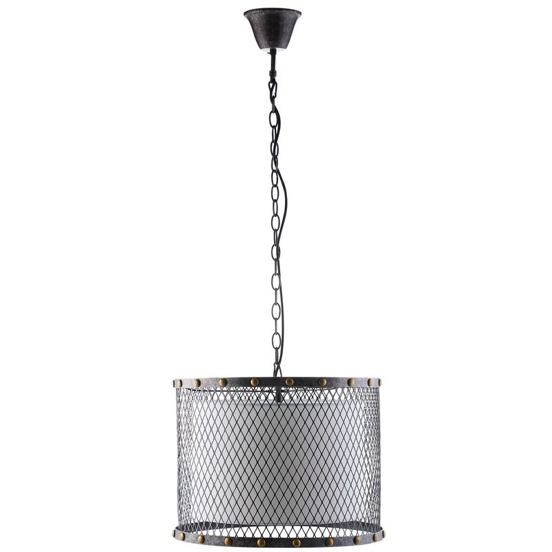Modway Fortune Steel Metal Ceiling Light Modern Rustic Pendant Chandelier in Antique Silver